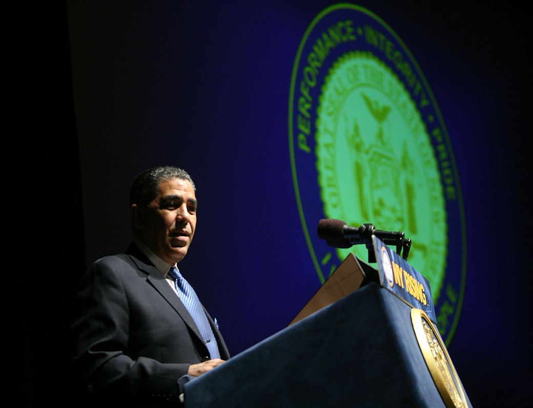 Rep. Adriano Espaillat speaks during New York Governor Andrew Cuomo's State of the State address in 2013
