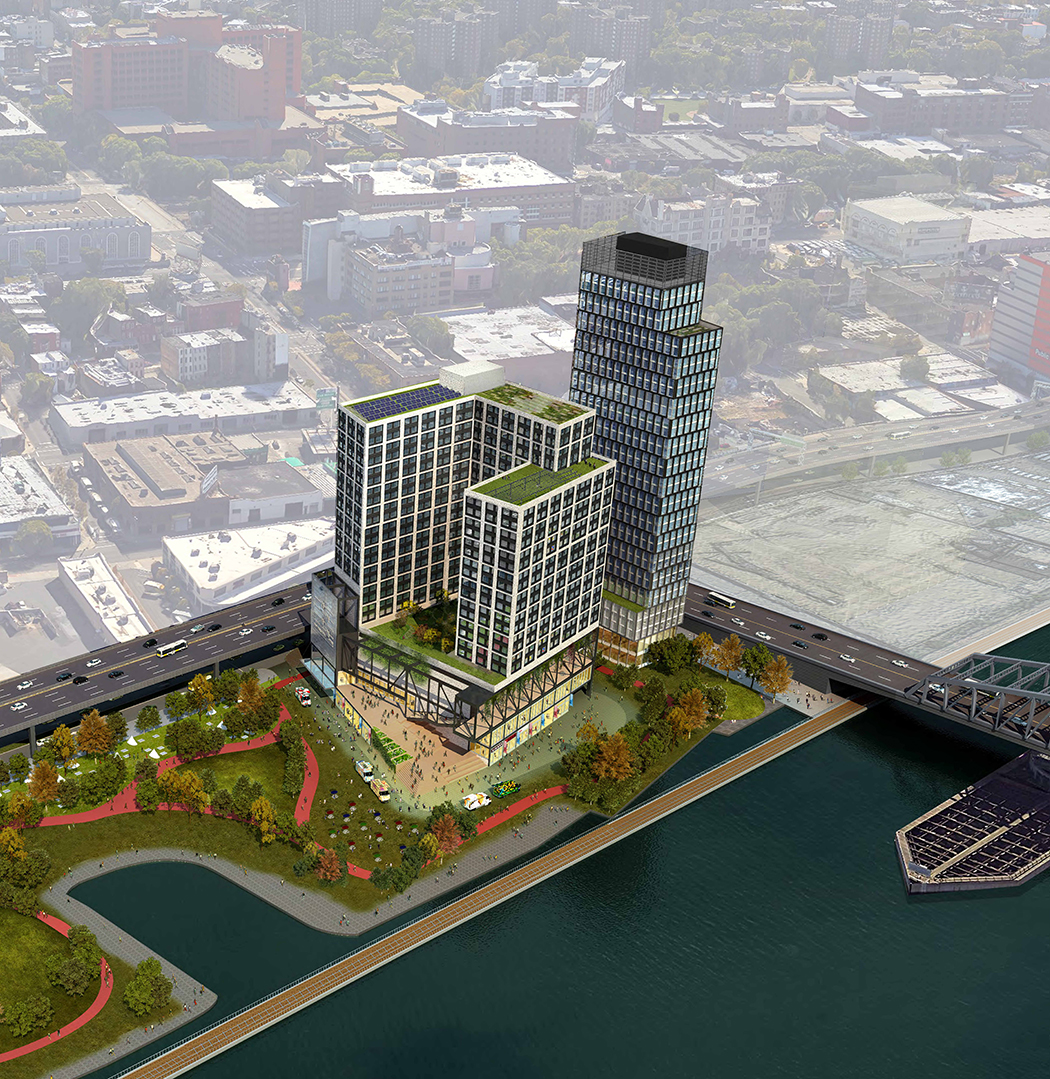 A rendering of what the Bronx Point development will look like.