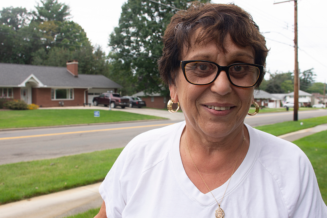Former state DMV commissioner Barbara Fiala outside her home in Vestal says that "Tenney is too attached to the president, I think that's going to make the difference."