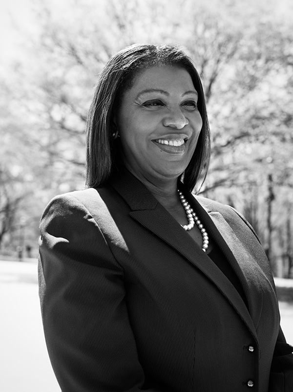 letitia james in a park