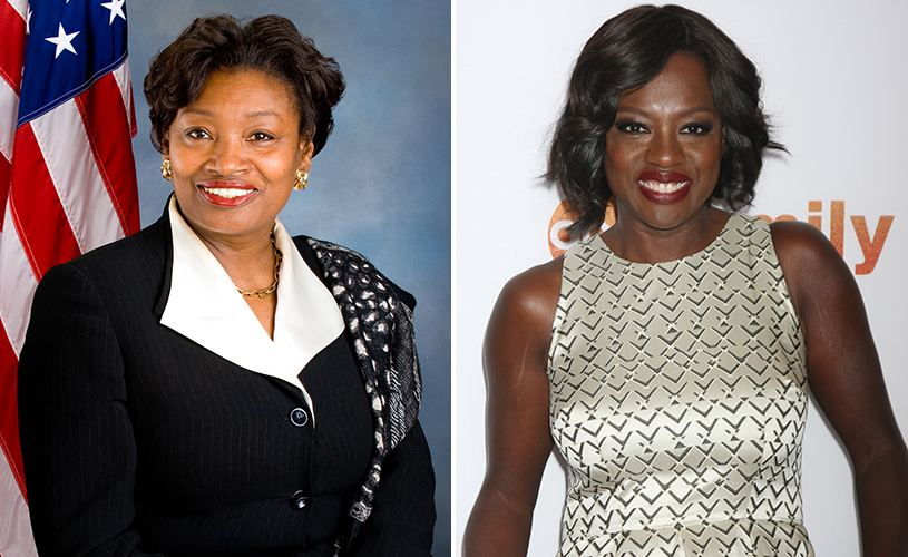 Andrea Stewart-Cousins and Viola Davis